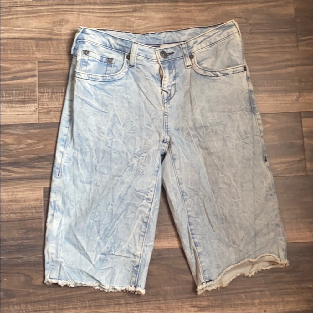 True Religion Light Blue Jean Shorts